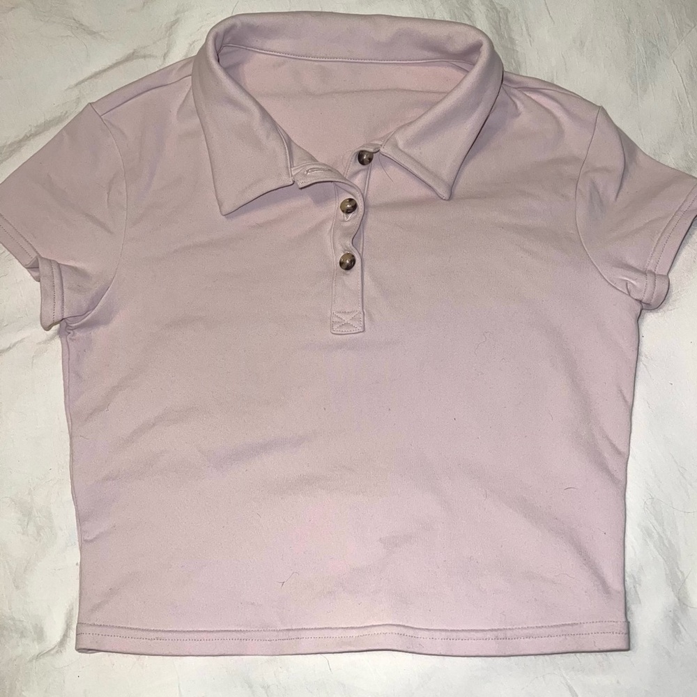 Alo cropped baby tee polo